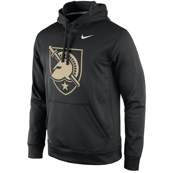 Men NCAA Army Black Knights Nike Practice Performance Hoodie Black